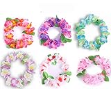 diadema hawaiana SUAVES Y CÓMODAS: Nuestras guirnaldas hawaianas están hechas de poliéster, lo que hace que las cintas para la cabeza sean suaves, elásticas, duraderas y reutilizables. Las flores en nuestra cinta lucen más natural y las pueden usar adultos y niños.