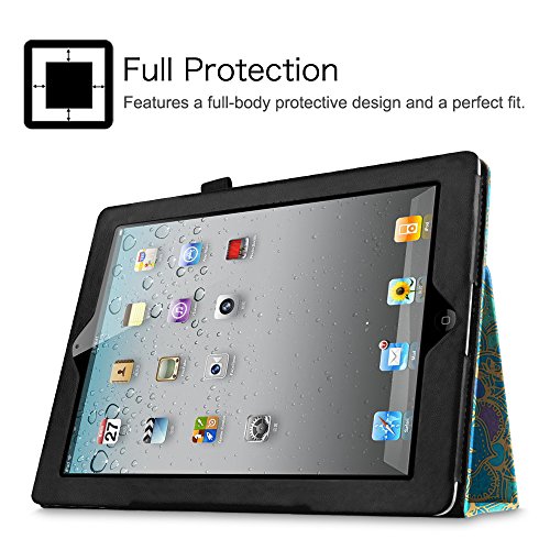 Fintie iPad 2 / 3 / 4 Hülle Case – Folio Slim Fit Kunstleder Schutzhülle Cover Tasche Etui mit Auto Schlaf / Wach Funktion für Apple iPad 2 / iPad 3 / iPad 4, Jade - 4