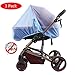 Produktbild Wenset 3er-pack Moskitonetz Leicht Für Kinderwagen, 50D Mesh Insektenschutznetz Aussen Tragbar Bett baldachin Bett baldachin-Blau