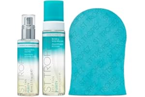 St.Tropez Ensemble autobronzant Purity pour le visage, brume 80 ml, mousse bronzante Purity 200 ml, gant applicateur, végétalien, naturel et sans cruauté envers les animaux