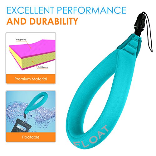 MoKo Cam  ra Etanche Sangle Float   2Pi  ce  Mousse Flottante Dragonne pour Underwater Digital Cameras  GoPro  Nikon  Olympus  Canon  Camcorders  iPhone  Oakleys  lunettes de soleil et autres  Bleu