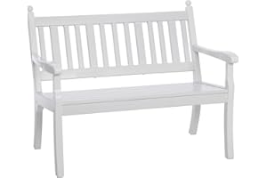 Blome Sitzbank Hohenzollern - 2-Sitzer Gartenbank für Garten, Balkon, Terrasse, Parkbank in weiß, Made in Germany