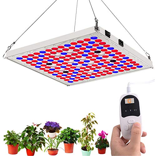 TOPLANET 75W Luci per Piante con Timer di Controllo 6 Modes Impianti Lampada per Piante Spectrum Completo LED Piante Red/Blue/IR per Indoor/Serra/Grow Box Crescita vegetale