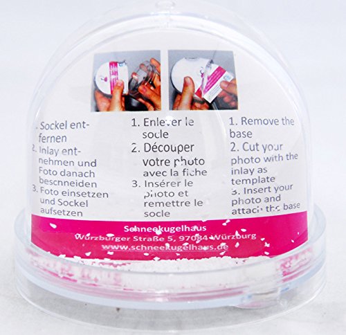 50000 Foto-Schneekugel groß mit Sockel transparent und Schnee – - 4