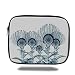 Produktbild Laptop Sleeve Case,Xray Flower,Image of Exotic Plants Close Vision in Nature X ray Uv Print Home,Teal White,Tablet Bag for Ipad air 2/3/4/mini 9.7 inch
