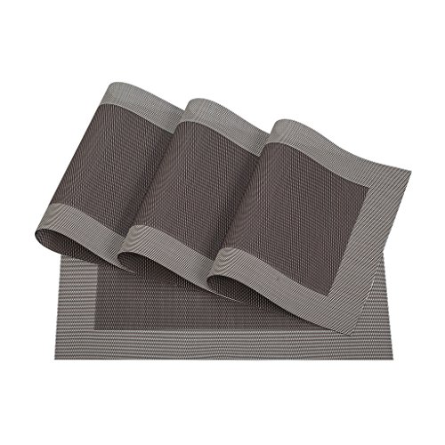 JoHome Tischsets (4er Set) Tabellenplatzmatten Waschbare Vinyl Platzsets 45 * 30cm