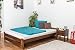 Produktbild Futonbett / Massivholzbett Kiefer Vollholz massiv Nussfarben A9, inkl. Lattenrost - Abmessung 140 x 200 cm