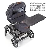Handmuff / Handwärmer mit Thermo-Fleece, für Kinderwagen, Sportwagen oder Buggy, wasser- und windabweisend, atmungsaktiv – Melange Grey - 2