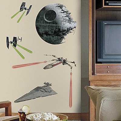 Thedecofactory Stickers Star Wars Classic Vaisseaux Géant Roommates Repositionnables (17 éléments) - Ado - Style : Ado