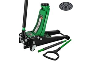 FORSAGE Wagenheber 3T, 75-505 mm + Gummi Flacher Rangierwagenheber mit Doppelkolben Autoheber Tief Mit Schmiernippel