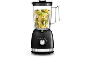 Tefal Black Collection Blender, 2L Jug, 2 Speeds, Pulse Mode, Kitchen Blender, 6 Stainless Steel Removable Blades, Smoothies, Milkshakes, protein Shakes, Cocktails, Ice Crush, Soups, 500W BL3558G0