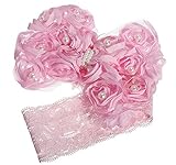 Baby Girl Headband Rose Bow Lace Hairband Flower Headdress