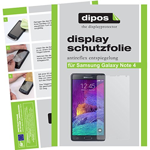 dipos Samsung Galaxy Note 4 Schutzfolie (6 Stück) – Antireflex Premium Folie matt - 2