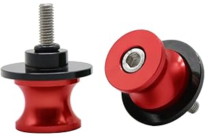 MZ-STORE Universel Moto CNC Aluminium M6*1,5 Diabolos Vis du Bras Oscillant pour YZF R1 R3 R6 R25 R125 R1000 R6S MT-01 MT-03 MT-09 MT-10 RSV4 RSV4 R (Rouge)