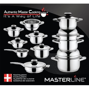 Org. 12 tlg . MASTERLINE Topfset der Luxusklasse aus