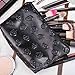 SZTARA Fashion Handbag Makeup Case 3D Cosmetic Bag Waterproof Storage Pouch Pack Women Ladies Travel Home Skull All Black