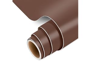 IModeur Matte Brown Permanent Vinyl Roll - 30.5 x 152.5 cm Self Adhesive Vinyl for Cup, Brown Vinyl for Birthday Gift, Party Ornaments, Home Decor