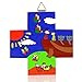 Produktbild buntes Holzkreuz, quadratisch - Handbemalt - Fair Trade (15 x 15 cm, Arche Noah)