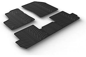 Gledring Alfombrillas de Goma Compatible con Peugeot 3008 9/2016- Incl. Hybrid (Perfil T 5-Partes + Clips de Montaje)