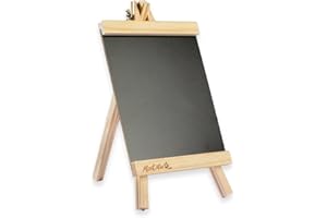 Mont Marte Lavagna con Cavalletto – Lavagna Compatta su Cavalletto in legno di pino – Piccola Lavagna da Tavolo – 27,5 x 17 x 10 cm