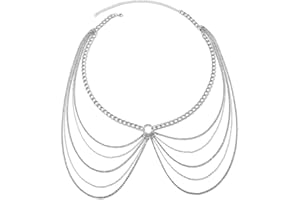 FDEETY Catena Cascata Multistrato Gioiello Corpo Femminile Decorazione Vita Elegante Accessorio Donna Brillante Ornamento