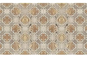 TAPPETIK Tappeto, Passatoia in Stampa Digitale Alta qualità, Ampia Gamma di Colori e Disegni (Serie DIGIT) VARIE MISURE (Legno intagliato, 52 x 120 cm)