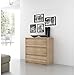 Produktbild Natti Kommode 3 Schubladen Eiche Sonoma 78 x 80 cm