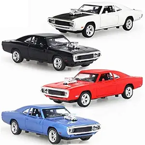 KEVIL Toys Die-Cast Metal Car Toy for Kids Pull Back diecast car Model with Sound Light Mini auto Toy (32011 Fast & FURIUS)