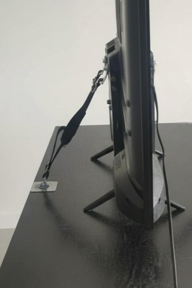 Usin Y Tipi Metal Tokalı Mobilyaya Kendinden Yapışkanlı Led LCD Plazma TV Televizyon Askısı Sabitleme Çoçuk Deprem Koruma Güvenlik Kemeri