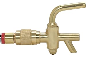 GASTROBEDARF WESTERBARKEY Messing Zapfgarnitur Automatikhahn für Pittermännchen Schankhahn Anschlaghahn Schlaghahn Zapfhahn