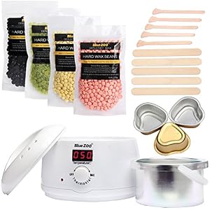 Bluezoo Waxing Kit Electric Wax Warmer with Hard Wax Beans Mini Melting Pot and Wax Applicator Sticks - Image 10