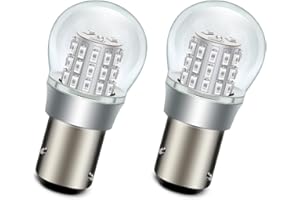 SOFOC PR21/5W BAW15D Ampoule LED 6V 12V DC Rouge Feu Stop/Rouge Arrière Feu de Position Pour Automobile RV Camping-Car Bateau etc. 3014 39SMD 1000Lm Plus Brillant 2Pcs