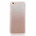 Produktbild iPhone 6S Hülle, iPhone 6 Schutzhülle, MUTOUREN Gradient Farbe Kirstall Glitzern Handyhülle TPU Silikontasche Case Transparent C over Ultra dünne Gel Anti-scratch hinten Tasche Etui Bumper - Rosegold
