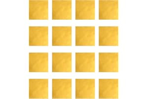 Exceart 300Pcs Gold Leaf Sheets Edible Gold Foil for Cake Baking Food Decoration Skin Care Makeup Gilding Decoration DIY Art Crafts Golden Smooth Style