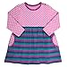 Kite Baby Girls Spot and Striped Long Sleeve Dress, Pink, 0-3 Months