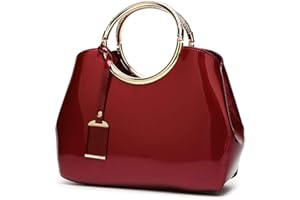 AINUOEY Donna Borse a Mano Borsa a Spalla Elegante Grandi Firmate Marca Tracolla Antifurto PU pelle 76609 1 pz Vino Rosso