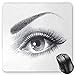 Produktbild BGLKCS Eye Mauspads,Pencil Drawing Artwork of a Staring Female Eye with Long Lashes and a Curvy Eyebrow,Standard Size Rectangle Non-Slip Rubber Mousepad,Grey White