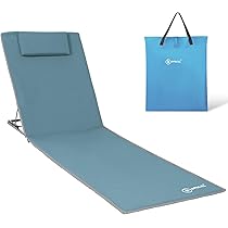 Sedia Pieghevole Da Spiaggia - Blu - Comoda E Leggera - Foto 8