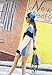 Women's High Neck Hit Color Irregular Casual Knitted Loose Pullover Sweater Blue
