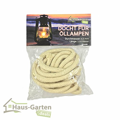 Baumwolle Docht für Öllampen 2,50 Meter - VERSANDKOSTENFREI - schnelle Lieferung