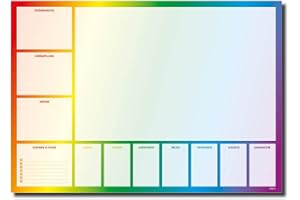 CSM Sous-mains design A3 Rainbow, agenda semainier, - Papier épais 90 g/m² - Format A3 (A3 seul paquet de 1 bloc)
