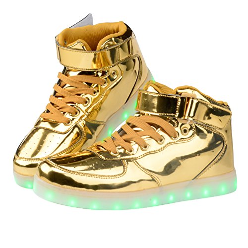 Gloria JR Frauen Mens High Top USB Aufladung LED Schuhe Blinkender Sneaker - 2