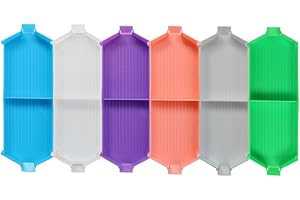 MANTIANXINGSHENL 6 Pcs Stackable Trays Bead Sorting Trays Rhinestone Plates Bead Sorting Trays Large Rhinestone Plate Tray Painting Tool for DIY Art Craft Accessory Tray