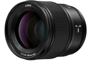 Panasonic Lumix S-S85 mm F1.8, Elevata Mobilità, Splendido Effeto Bokeh, Lunghezza Focale Fissa con Ampia Apertura, Nero