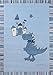 Produktbild ESPRIT Dragon und Castle Moderner Markenteppich, Polyacryl, Blau, 180 x 120 x 1 cm