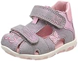 Flexible Laufsohle Superfit Baby Mädchen Fanni Sandalen, Grau (Smoke Kombi), 21 EU