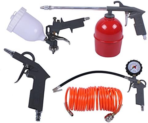 5PCS Air Compressor Kit Spray Gun Hose Duster Accessories Tool Tyre Inflator
