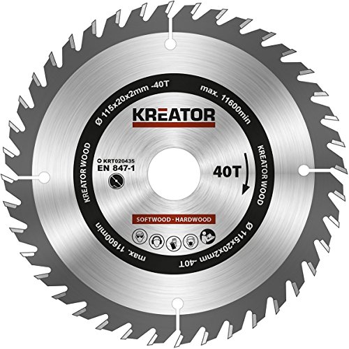 HSS Kreissägeblatt Holz Ø 115 mm mit 40 Zähnen KRT020435