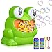 Produktbild Starworld Bubble Machine, Automatic Frog Bubble Blower Bubble Maker Toy for Kids Outdoor Playing, Party, Wedding, Making Over 500 Bubbles per Minute and 2 Bottles Bubbles Solution Included