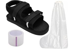 Sarini Chaussure orthopédique Post-opératoire pour Pied cassé,Orteil,Botte de Marche,attelle de Fracture,Sandale,Sangle réglable,Pied Gauche et Droit (M)